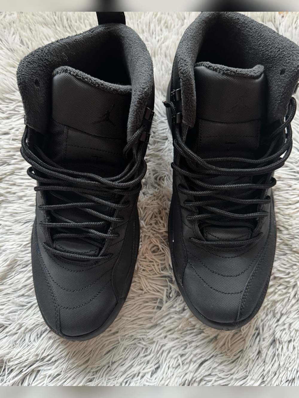 Authentic Air Jordan 12’s. All Black Mens size 10.5 - Picture 2 of 10